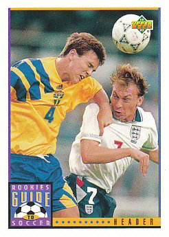 Header Upper Deck World Cup 1994 Preview Eng/Spa Rookies Guide to Soccer #119